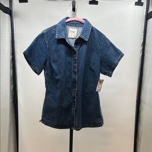 Abercrombie & Fitch Blue Denim Blouse